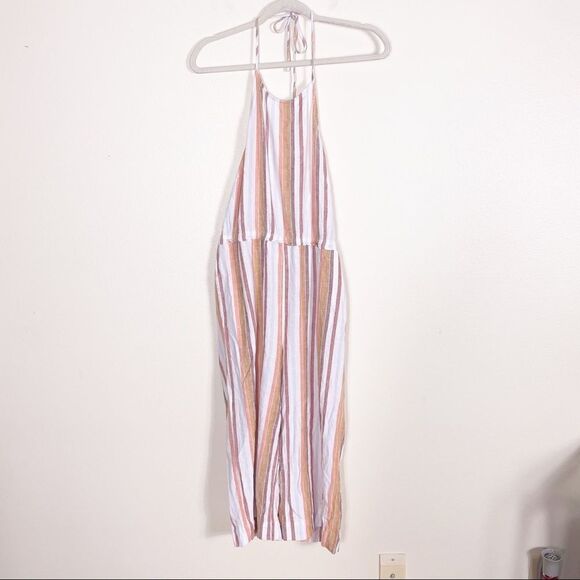 Cloth & Stone | Anthropologie Striped Halter Jumpsuit - Picture 1 of 11
